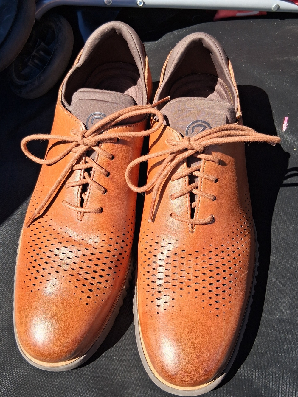 Cole Haan Men's Perforated Leather Lace-Up Oxfords - Brown